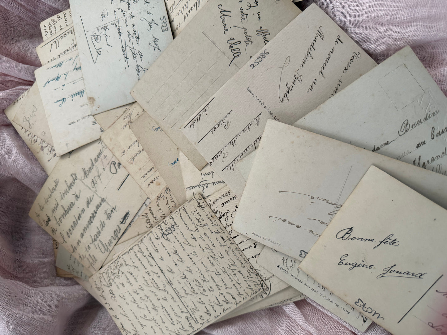 Antique Collection French Postcards Beautiful Floral Flowers