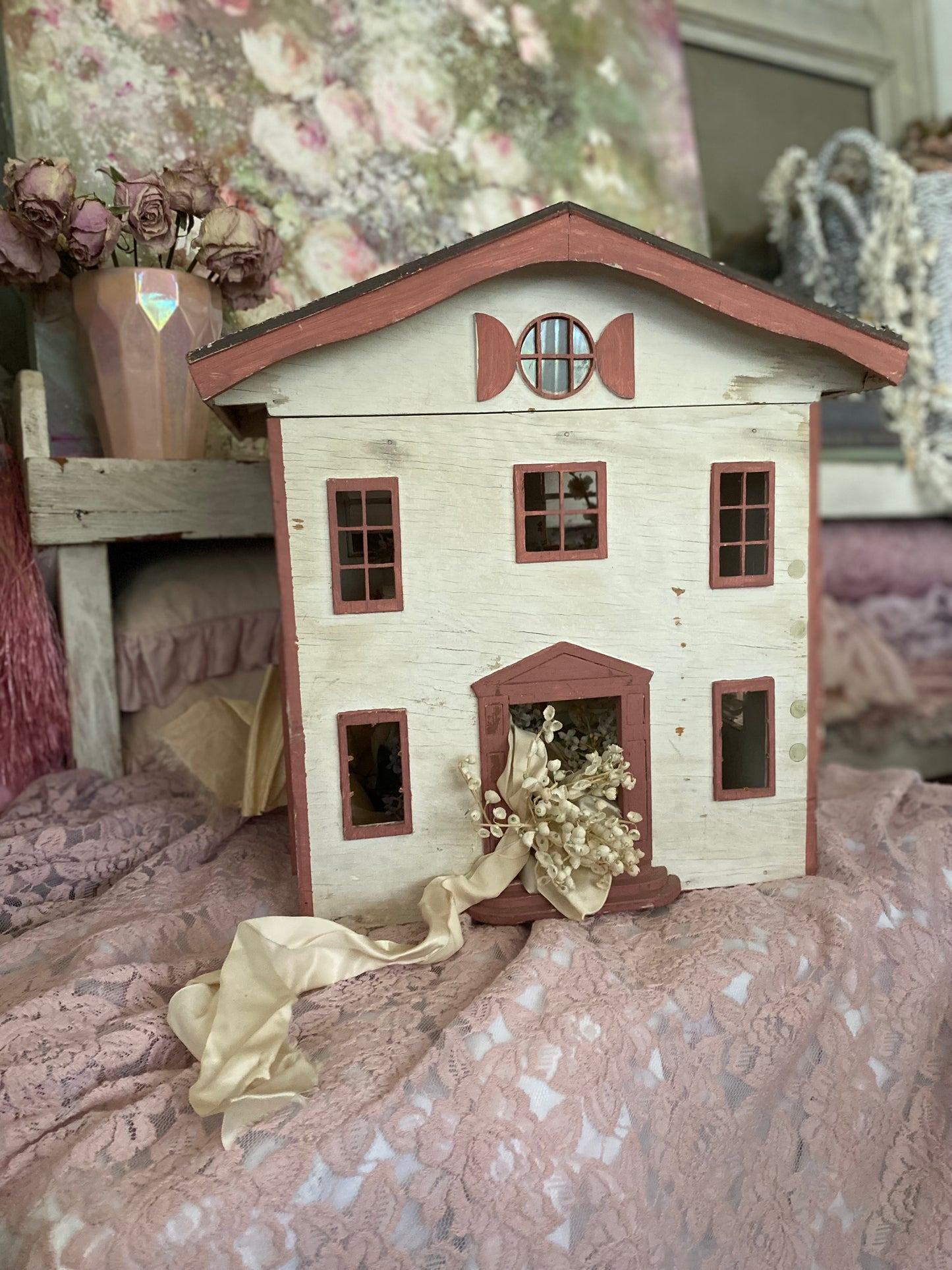 Vintage Rose Cottage Doll House