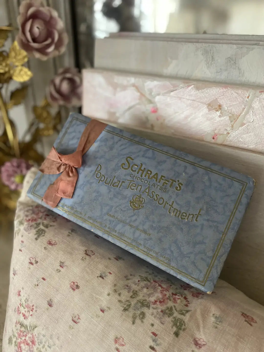 Antique Chocolate Candy Box