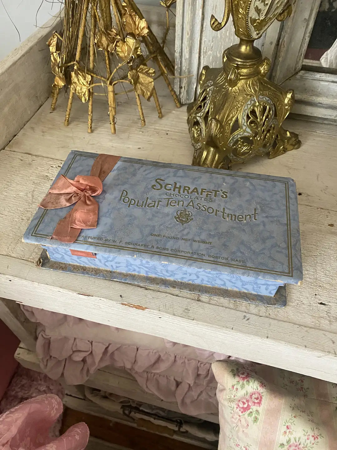 Antique Chocolate Candy Box
