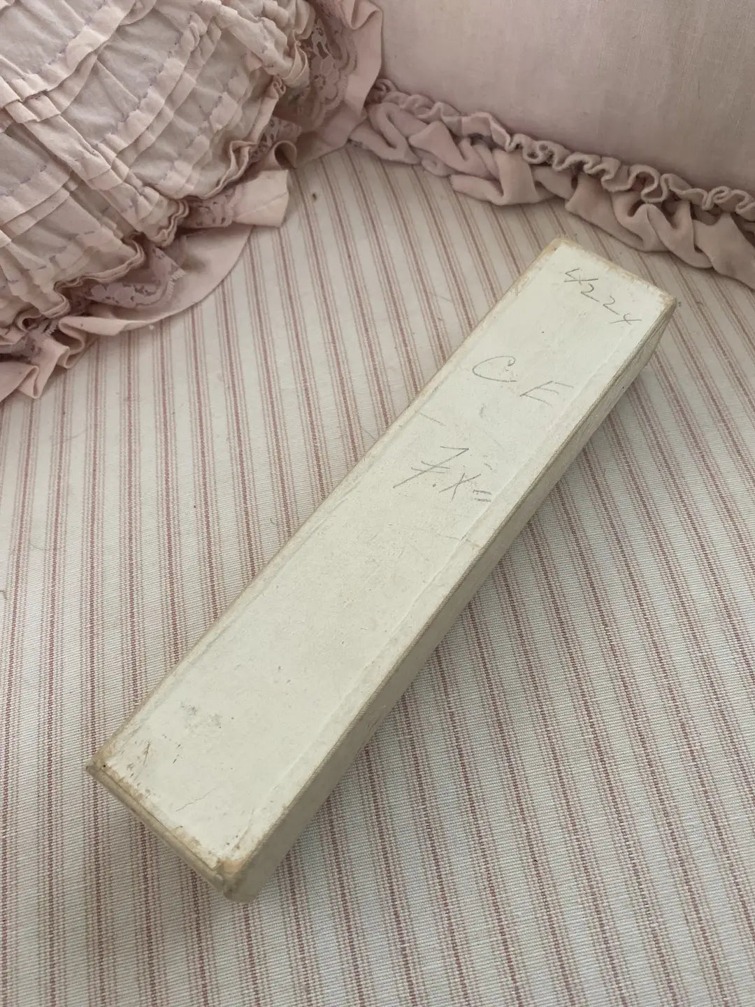Antique French Silk Wedding Box Hand Painted