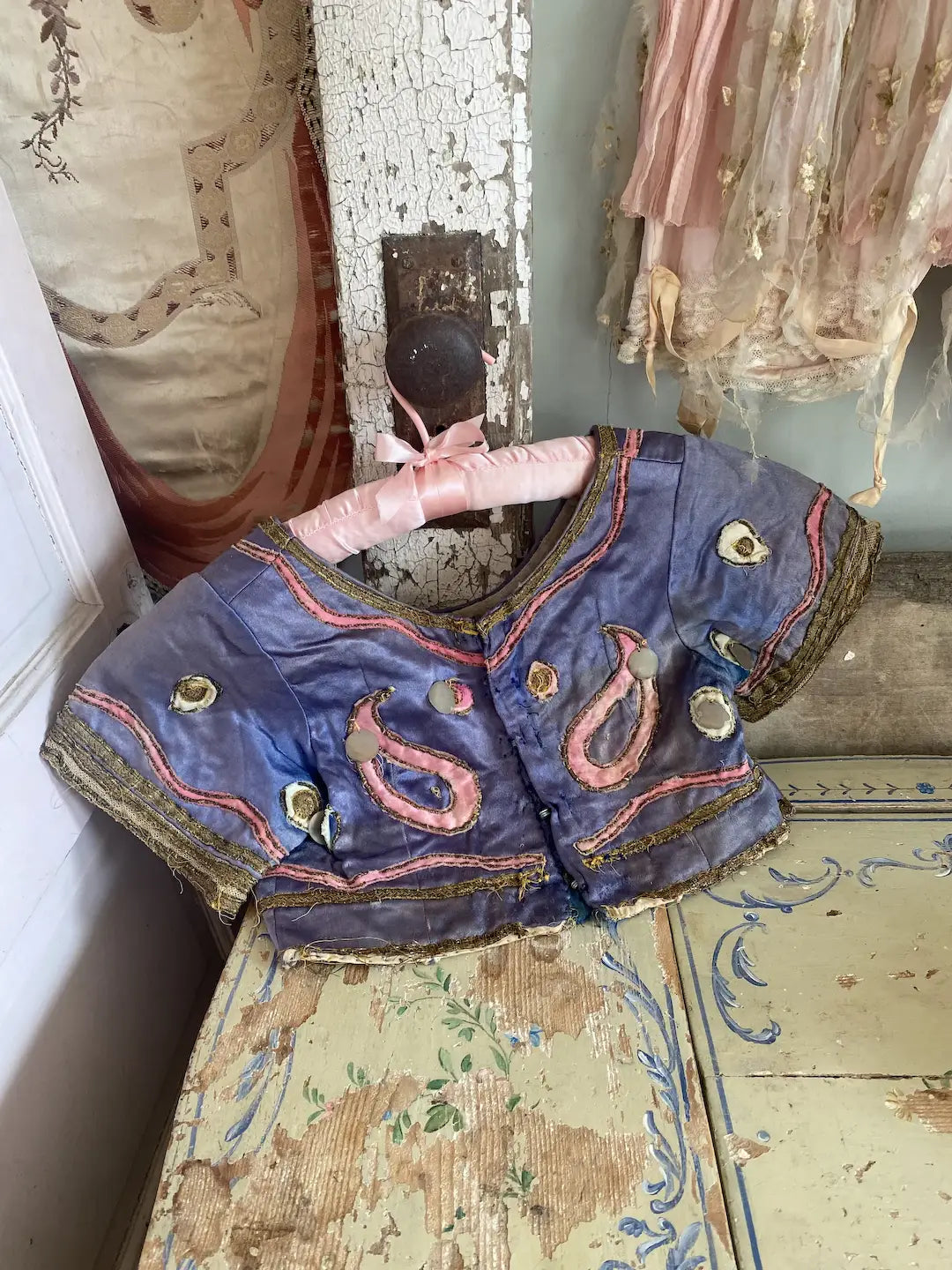 Antique Folies Bergere Costume French Theater Bodice