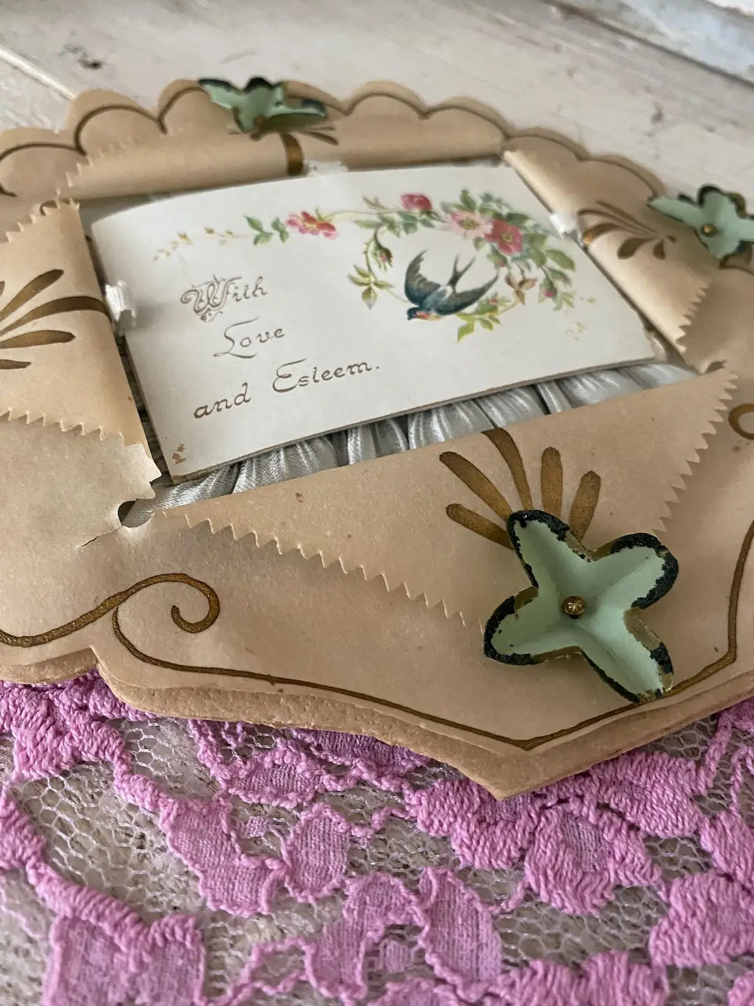 Antique Victorian Valentine Greeting Card