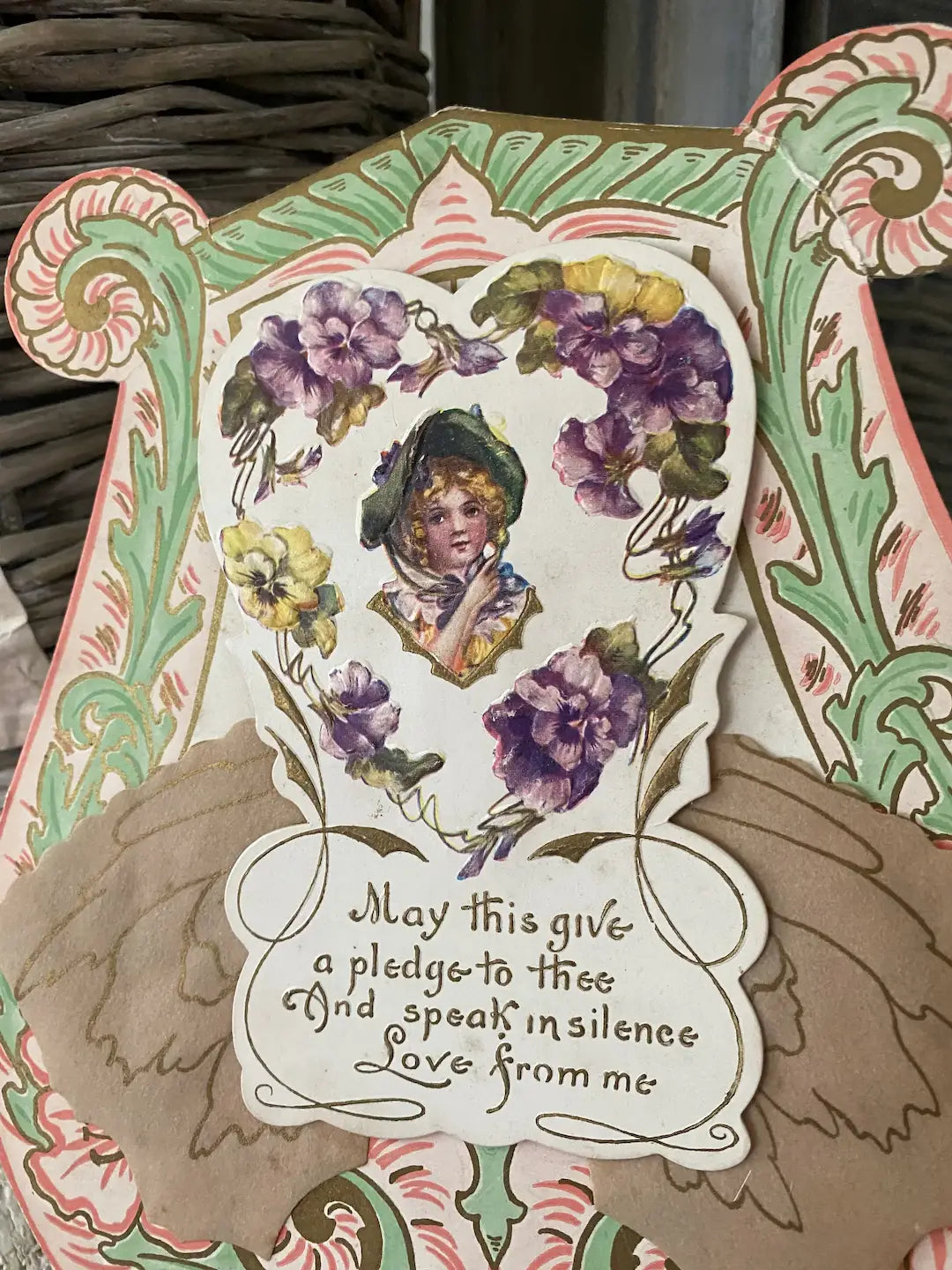 Antique Victorian Valentine Greeting Card