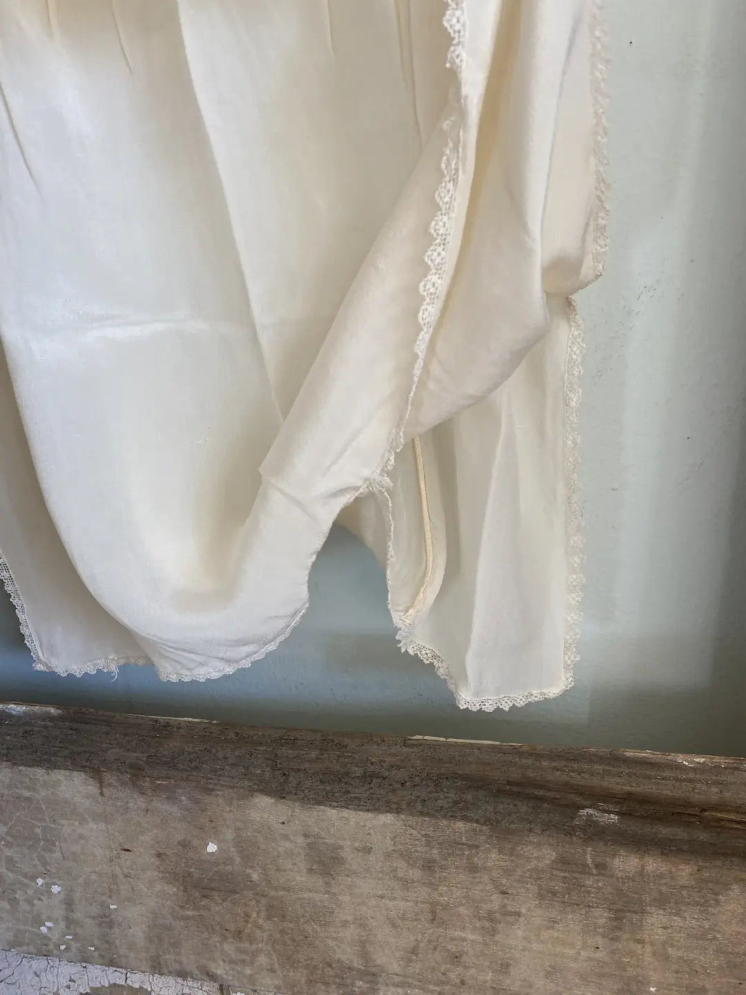 Antique 1920s Ivory Silk Ribbonwork Romper