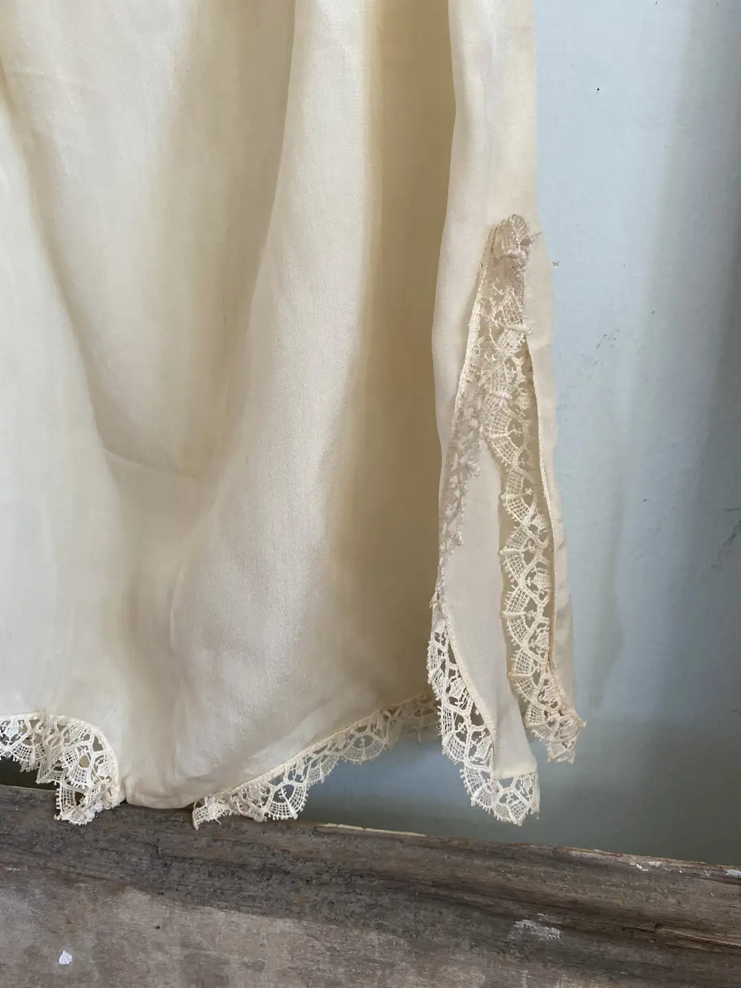 Antique 1920s Ivory Silk Ribbonwork Romper