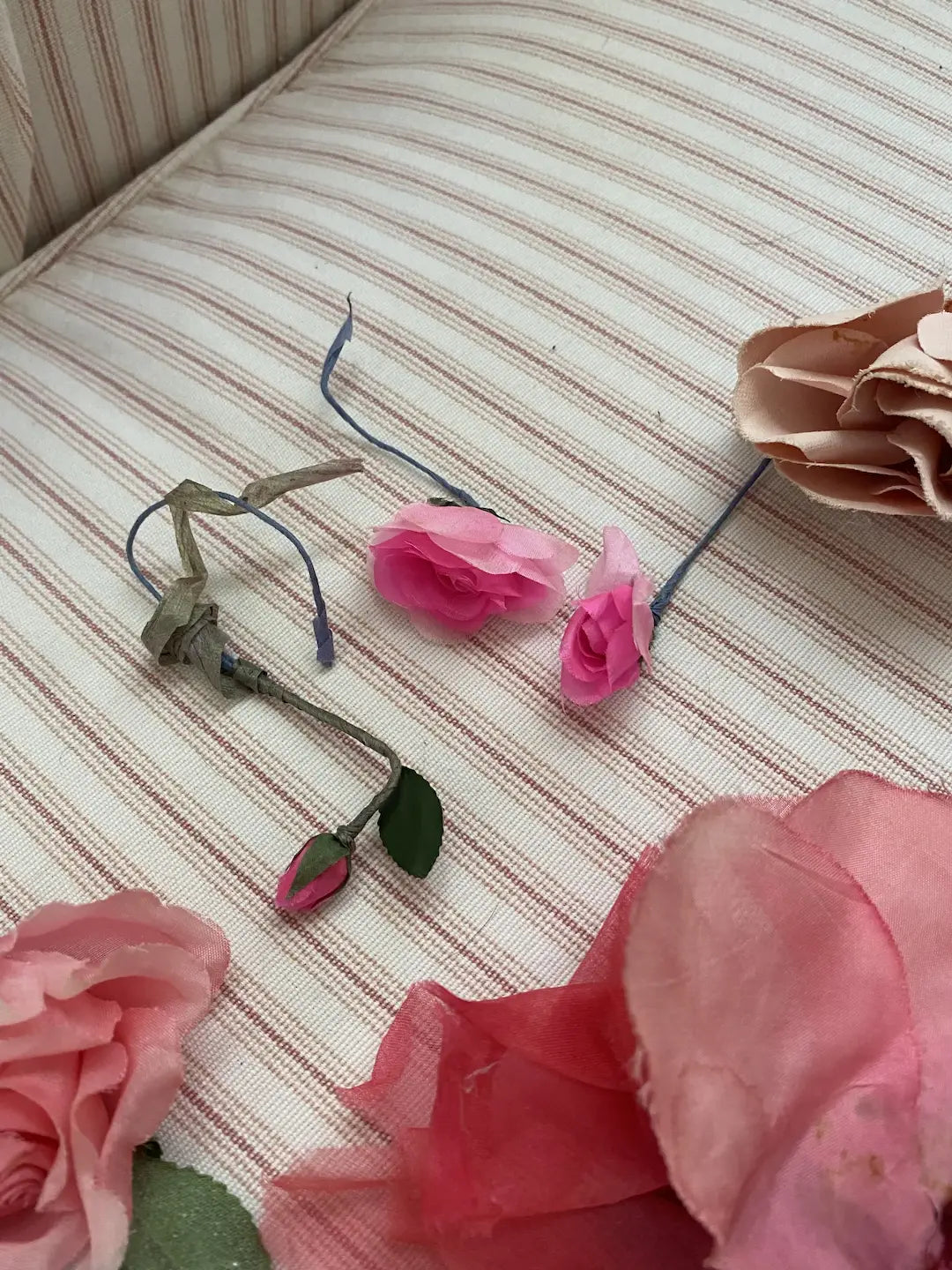 Antique Collection Millinery Lot Pink Roses Flowers