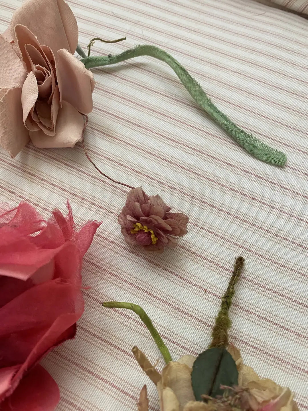 Antique Collection Millinery Lot Pink Roses Flowers