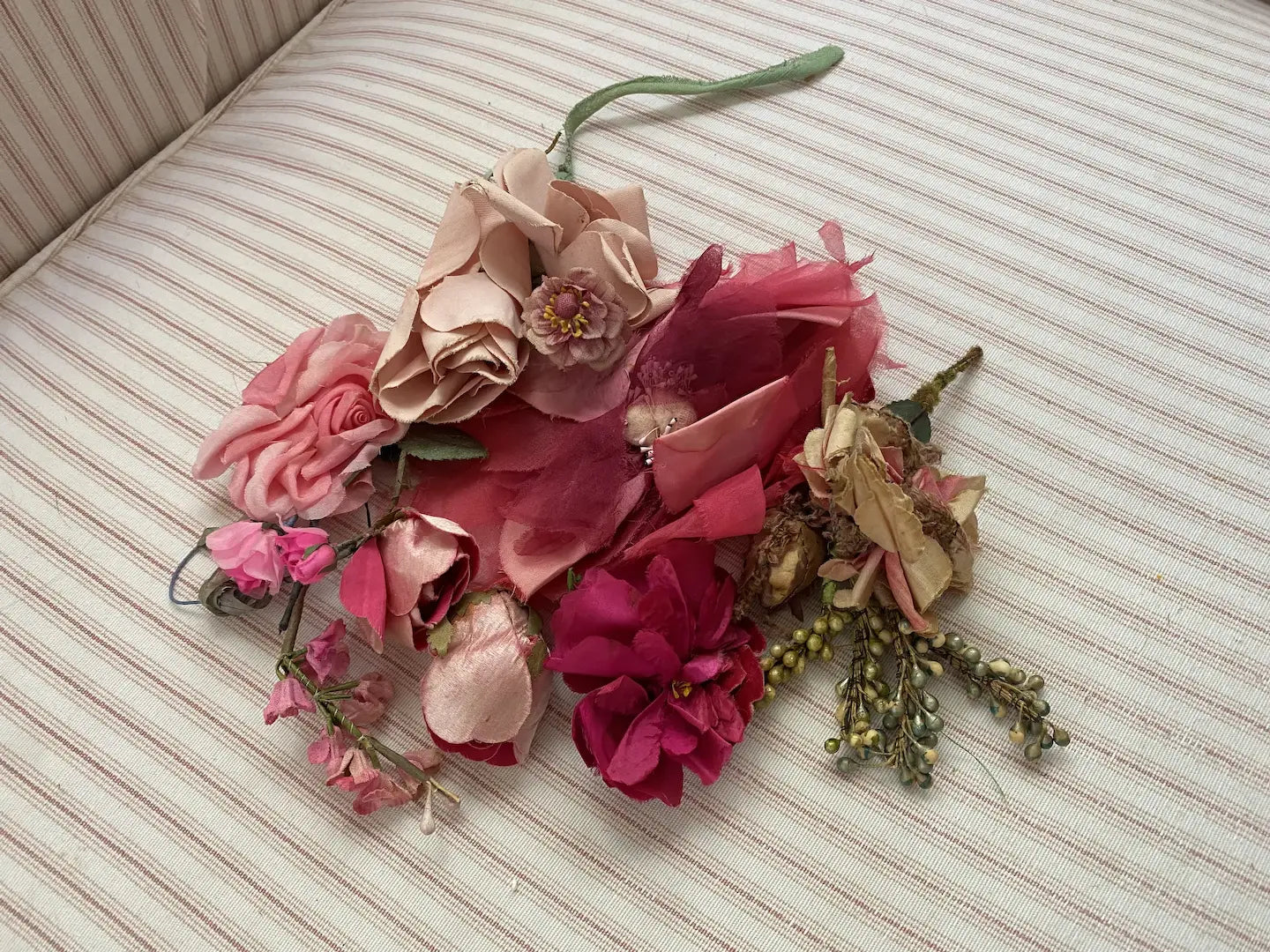 Antique Collection Millinery Lot Pink Roses Flowers