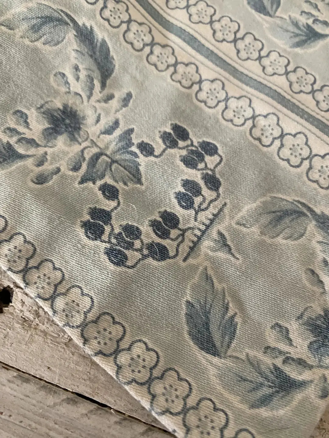 Antique French Fabric Drawstring Bag