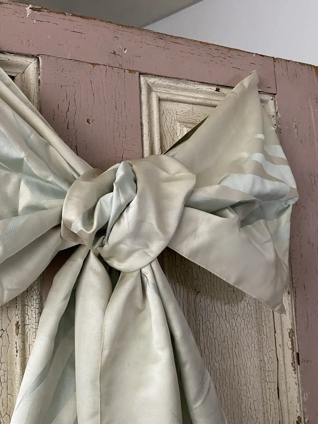 Antique Yardage Extra Wide Silk Ribbon Panel