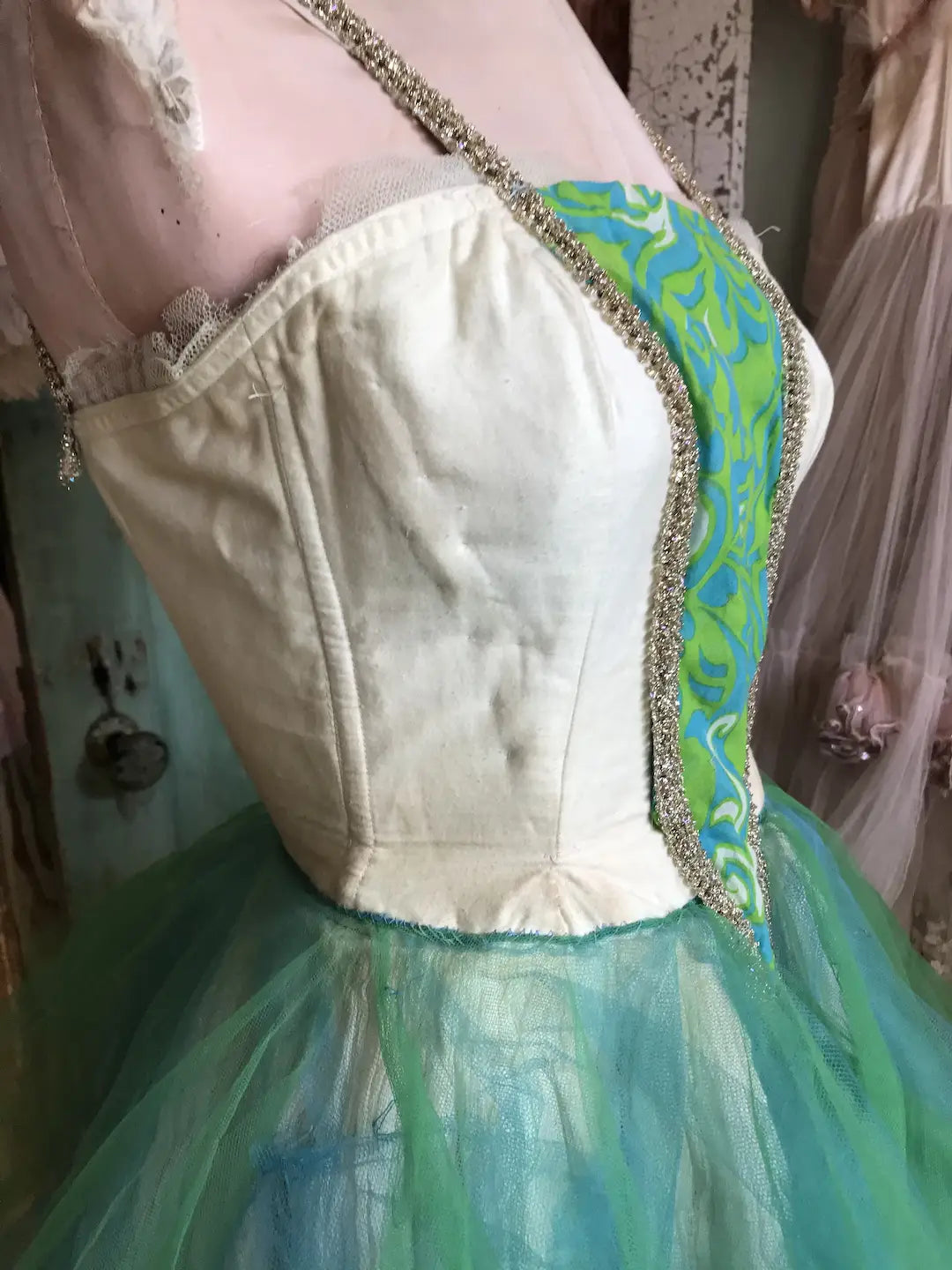 Vintage Ballet Tutu Costume Gauze Lace
