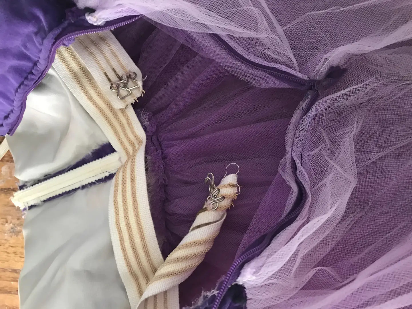Vintage Ballet Tutu Costume Purple Velvet