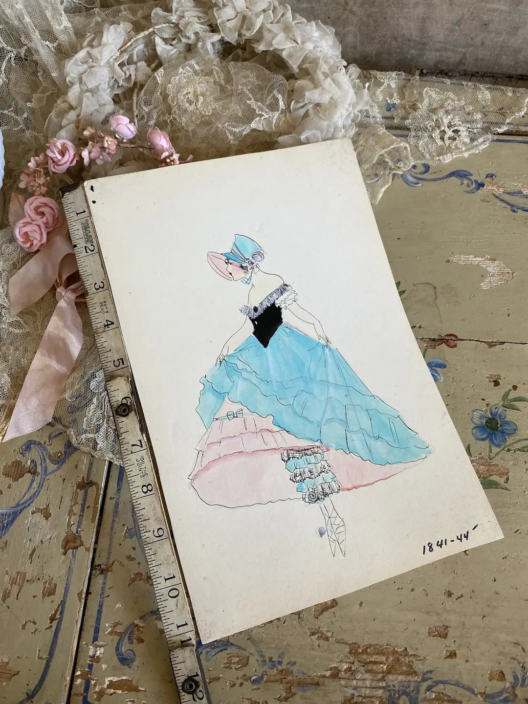Vintage Costume Sketch c1920-30 Little Bo Peep