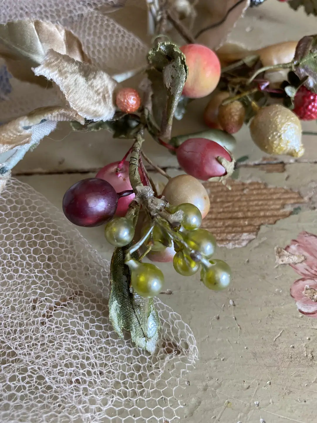 Vintage Millinery Fruit Branch Berries