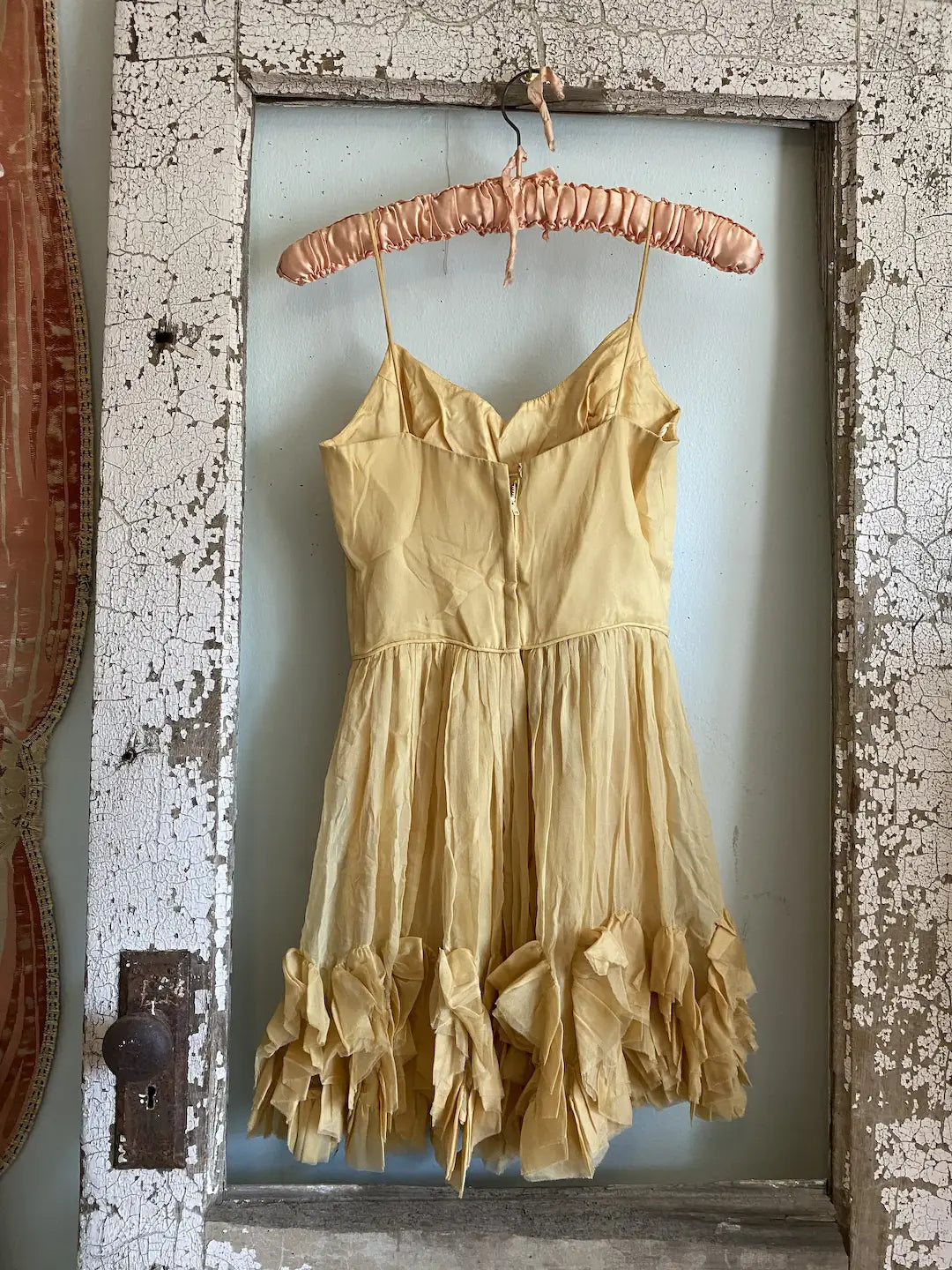 Vintage Silk Ruffled Dance Costume Dress