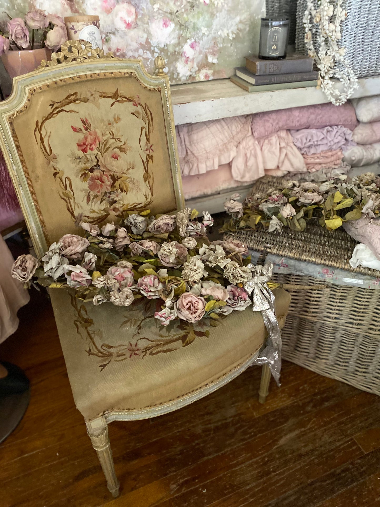 Antique French Louis XVI Aubusson Chair