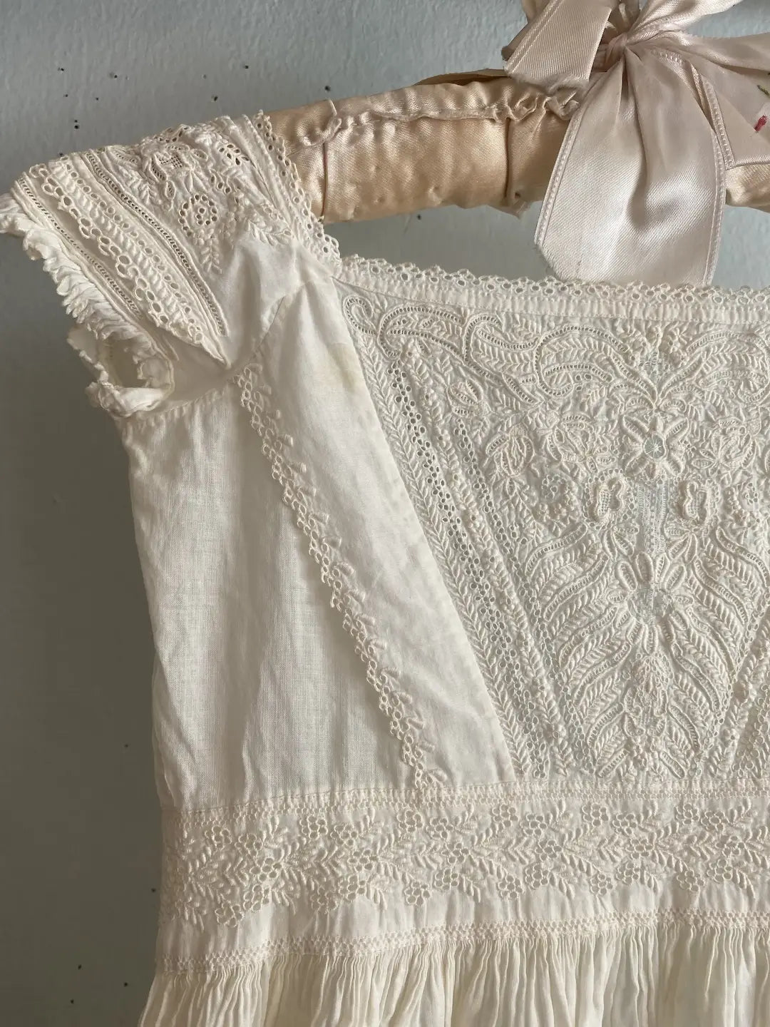 Antique c1865 French Christening Gown Dress