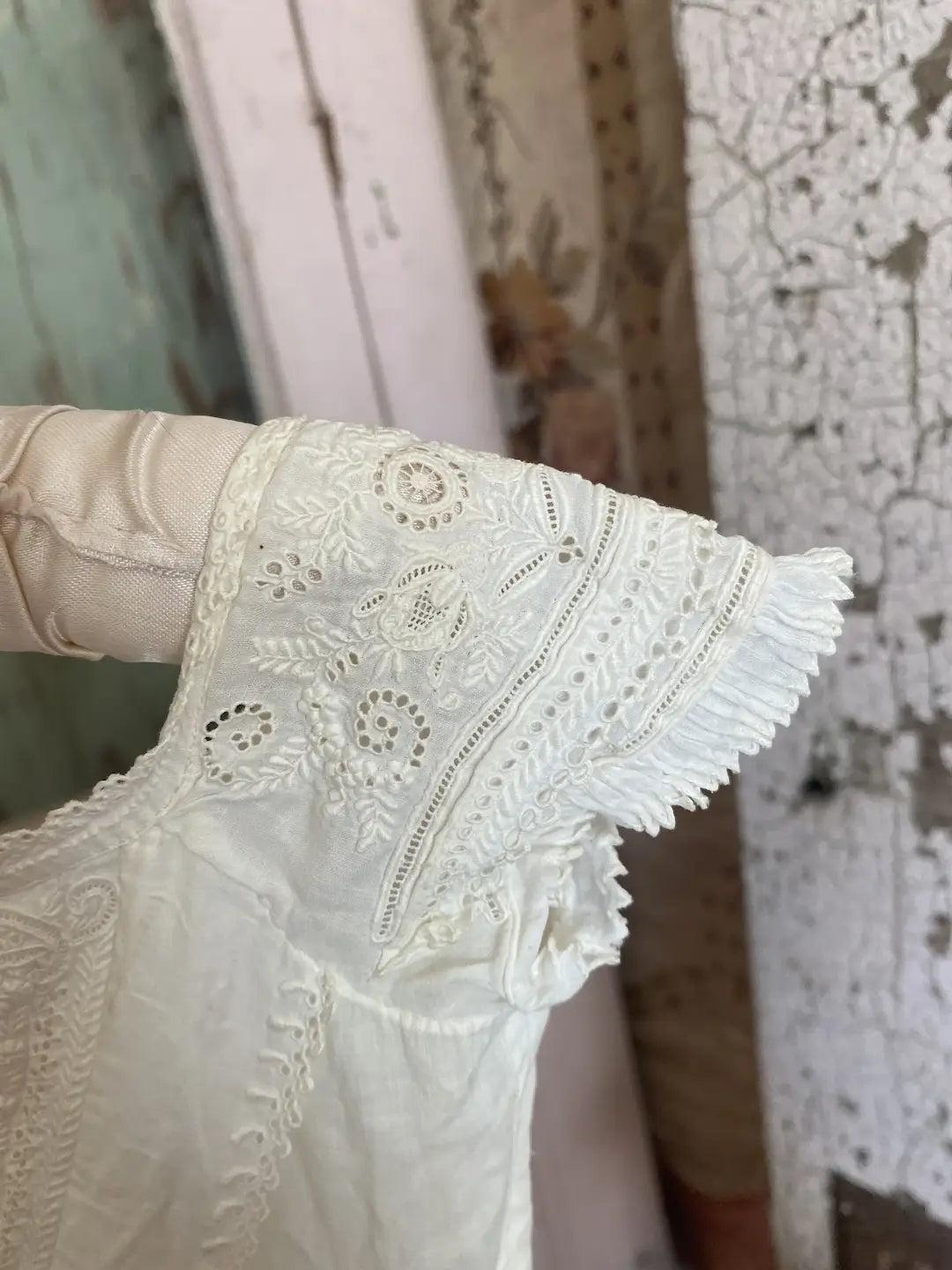 Antique c1865 French Christening Gown Dress