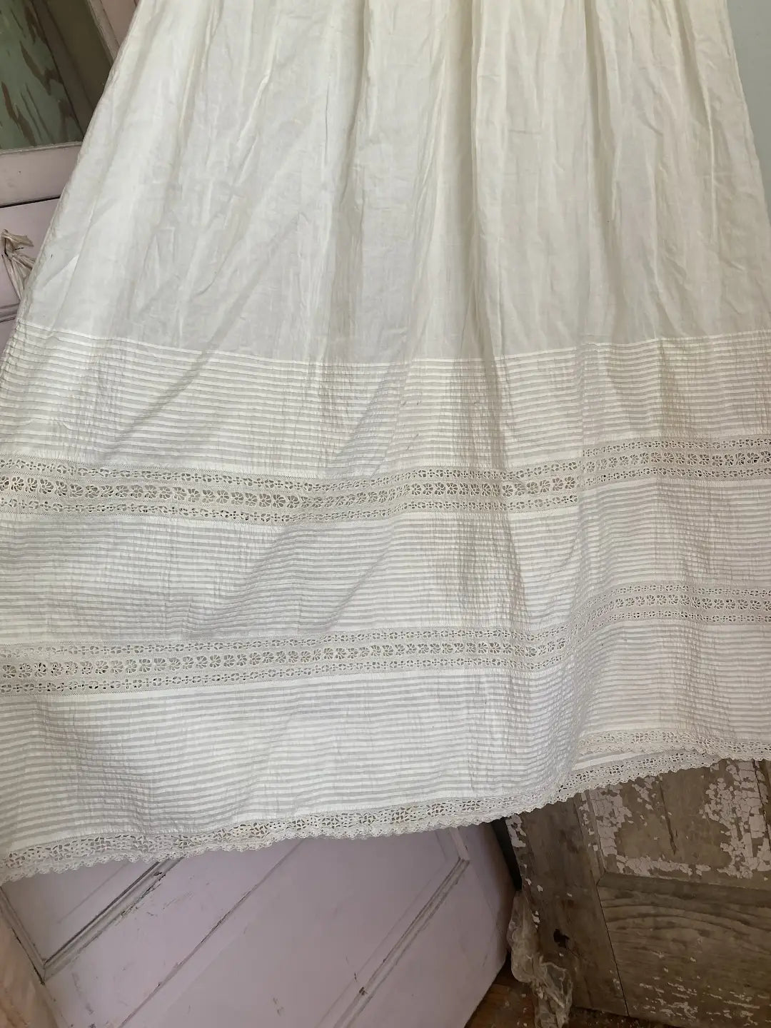Antique c1865 French Christening Gown Dress