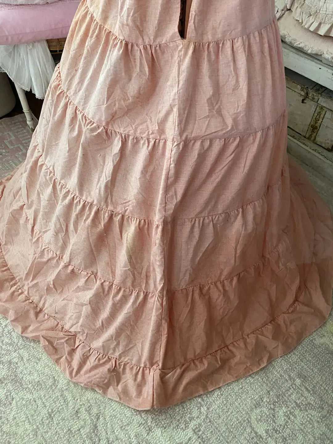 Vintage Pink Crinoline Hoop Skirt
