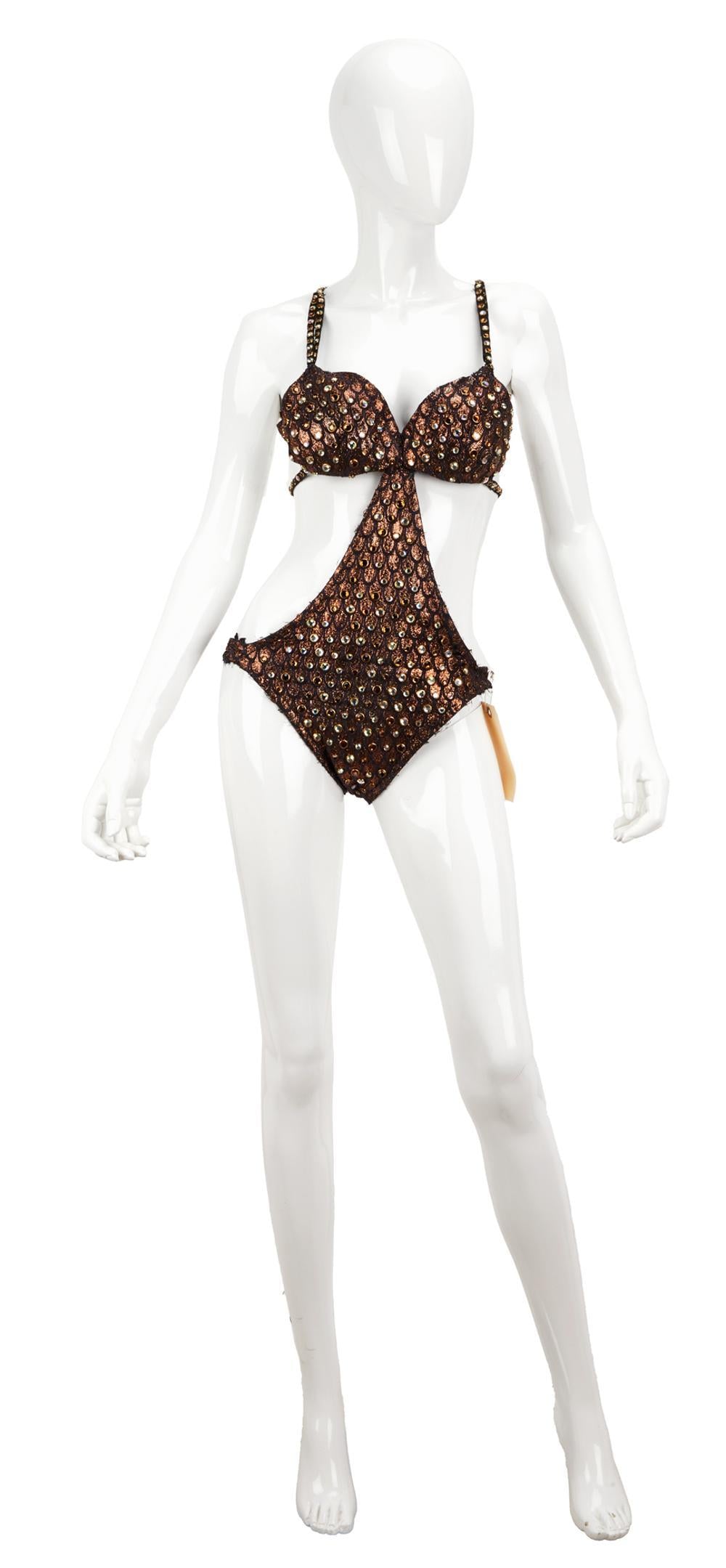 Vintage Hollywood Rhinestone Showgirl Costume