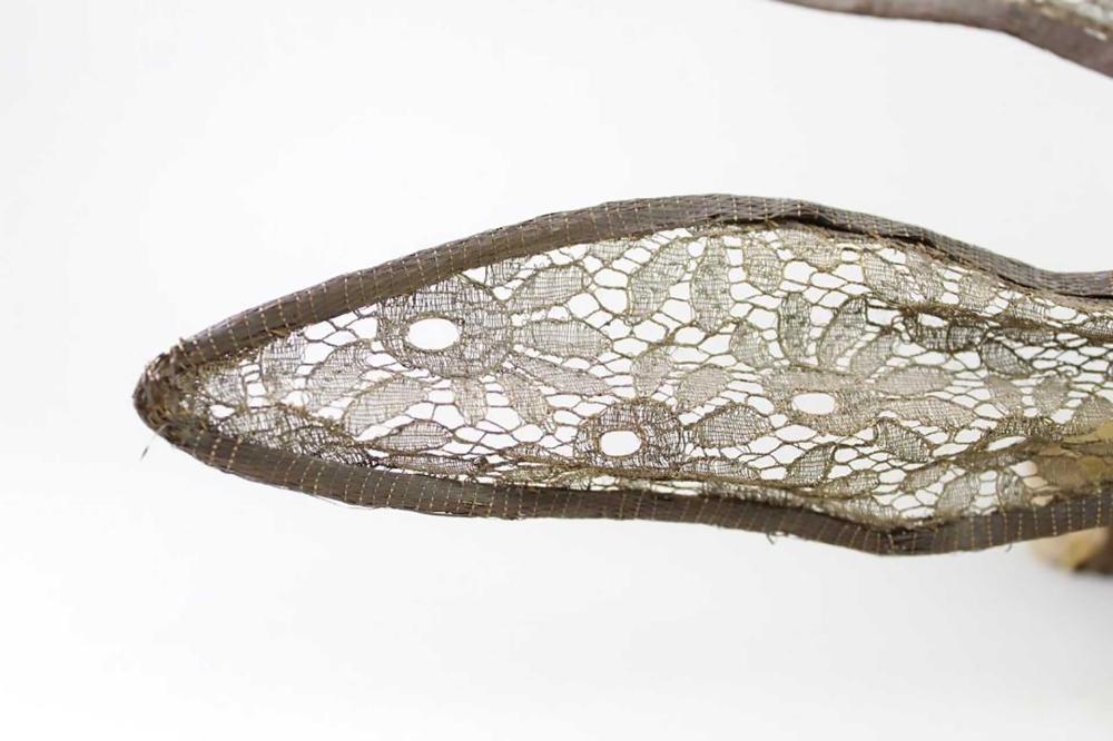 Antique 1920's Gold Lame Lace Dragonfly Headdress