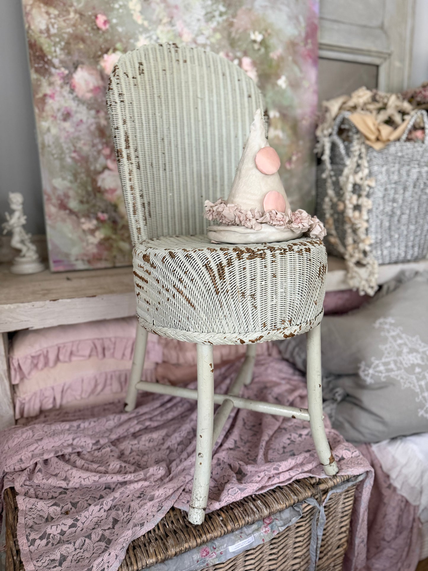 Antique Chippy Mint Green Shabby Chic Chair