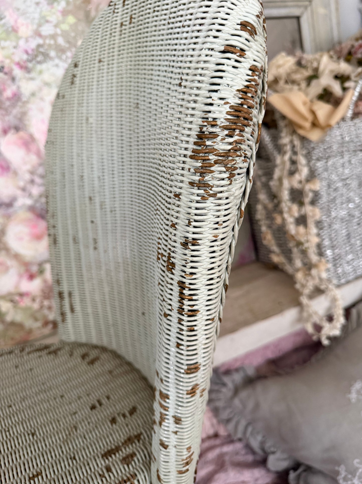 Antique Chippy Mint Green Shabby Chic Chair