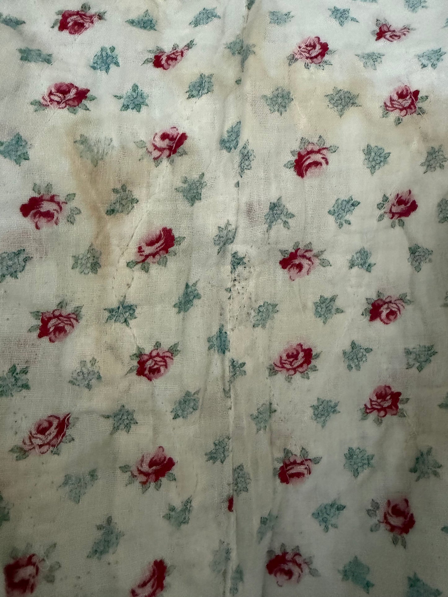 Vintage Pink Rose Ruffed Blanket
