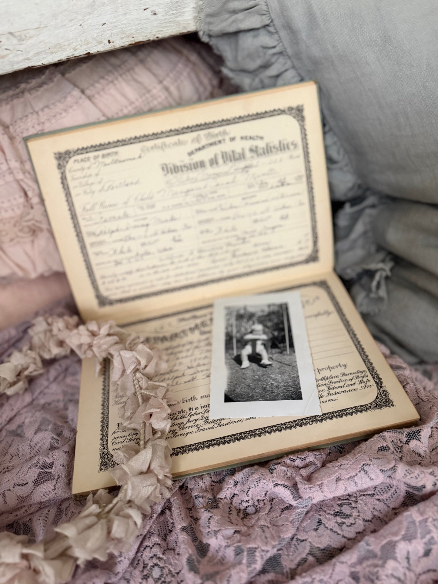 Antique Book Log Of Life