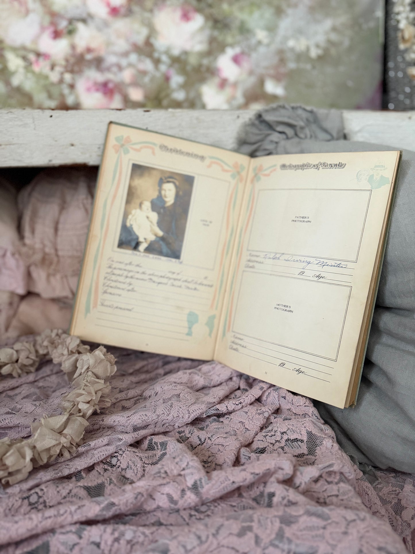Antique Book Log Of Life