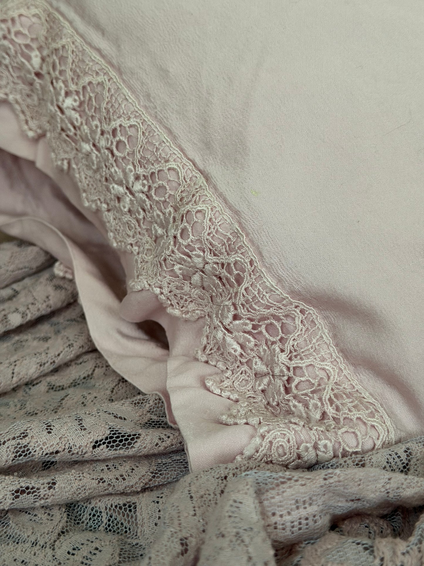 Bella Notte Pink Lace Boudoir Pillow