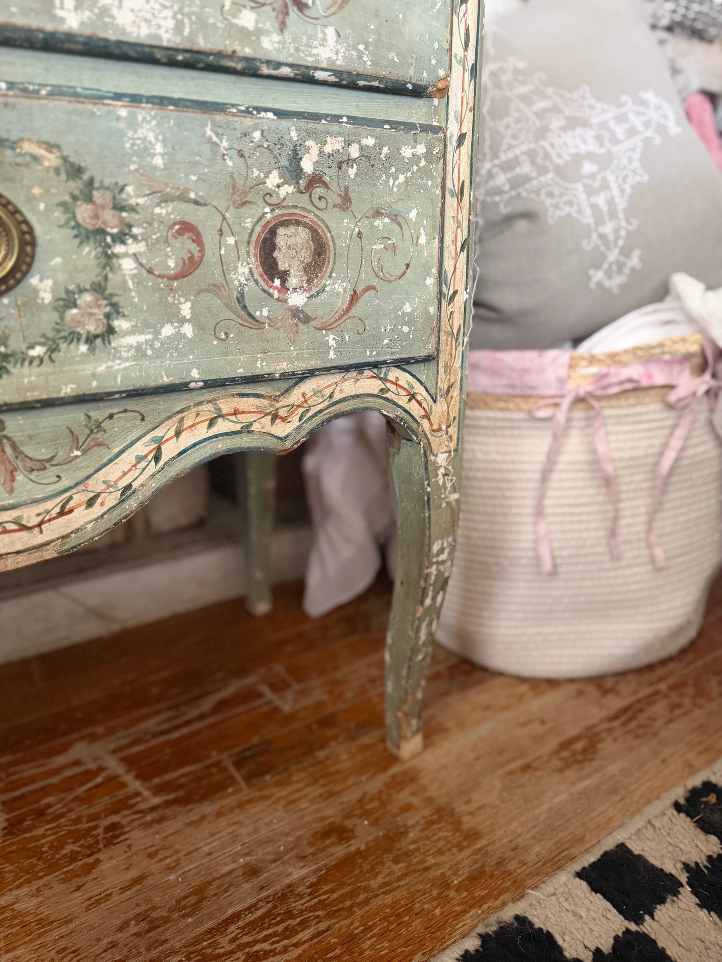 Antique 18th Century Italian Neoclassical Polychrome Dresser