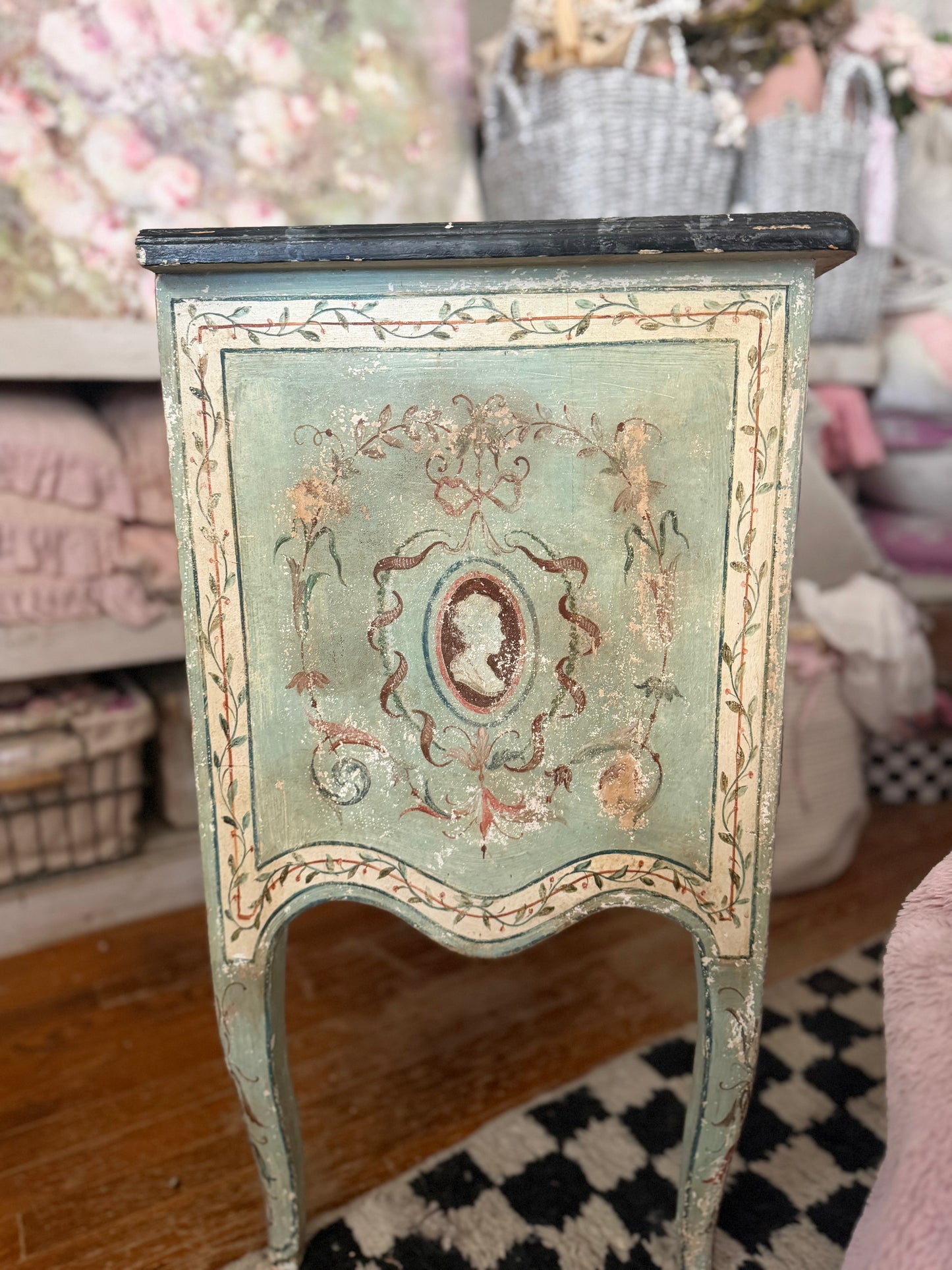 Antique 18th Century Italian Neoclassical Polychrome Dresser