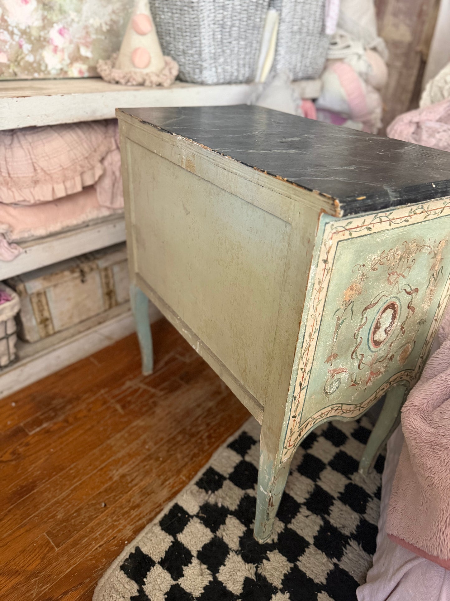 Antique 18th Century Italian Neoclassical Polychrome Dresser