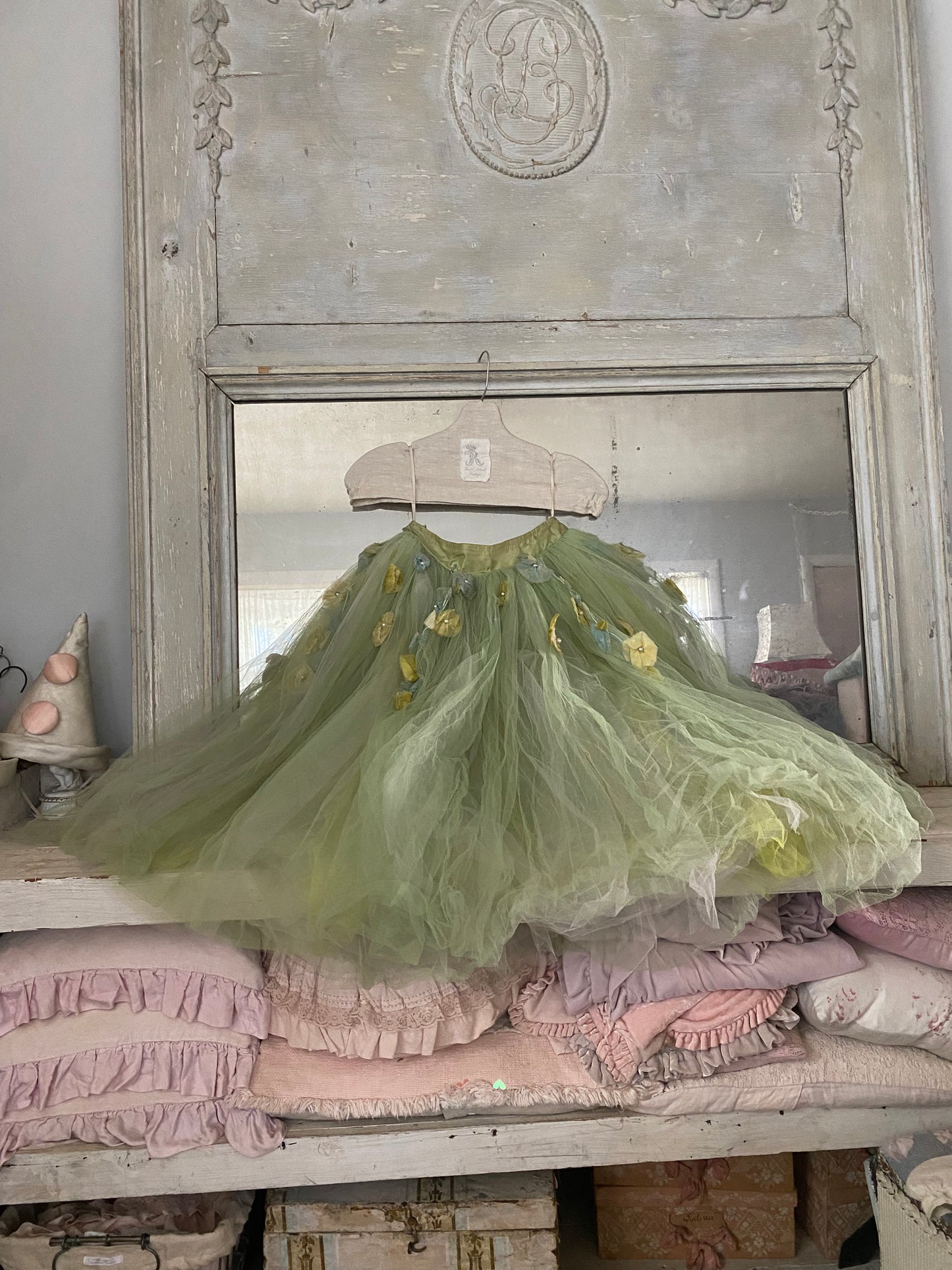 RARE Antique German Ballet Skirt Flower Garlands N0.2