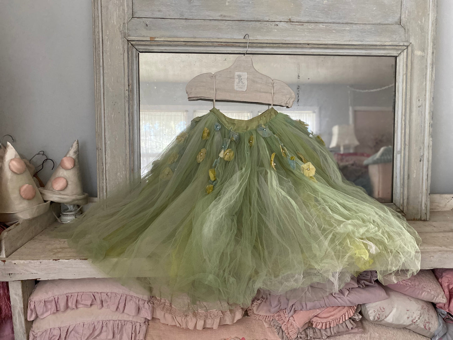 RARE Antique German Ballet Skirt Flower Garlands N0.2