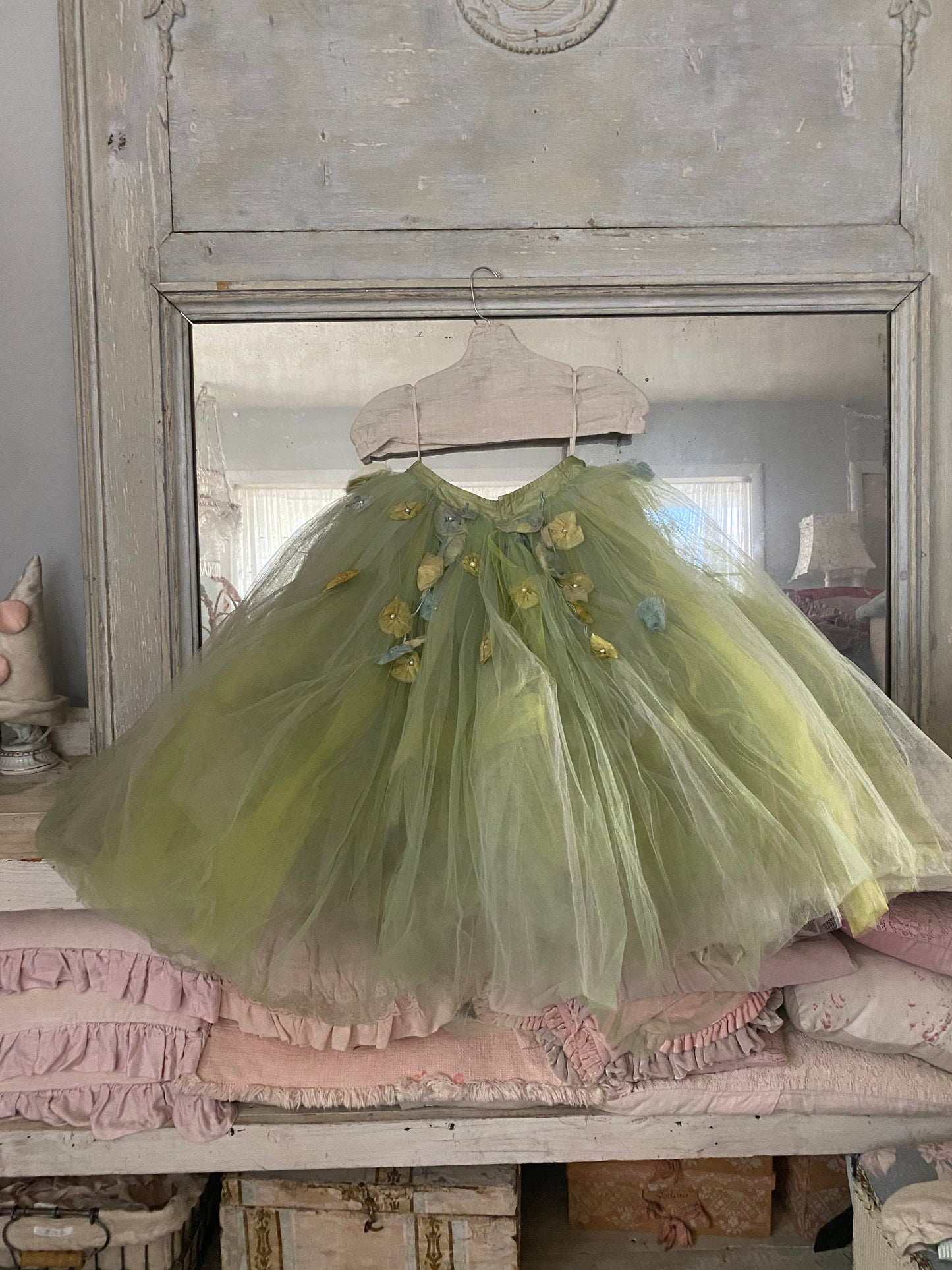 RARE Antique German Ballet Skirt Flower Garlands N0.4