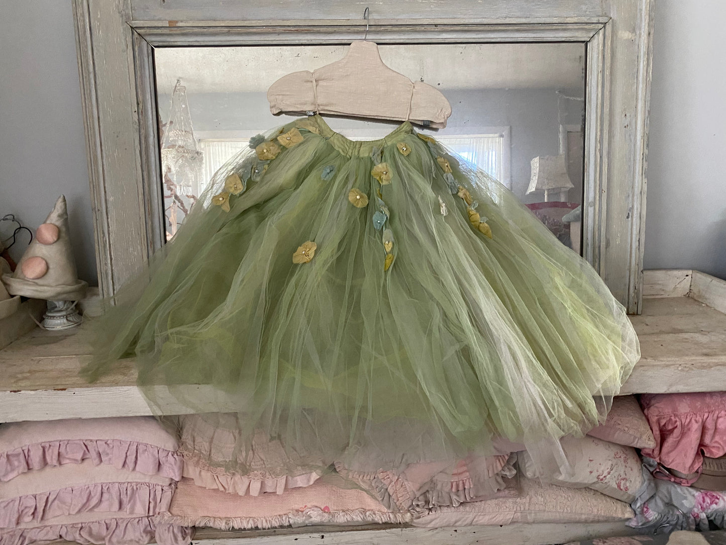 RARE Antique German Ballet Skirt Flower Garlands N0.3