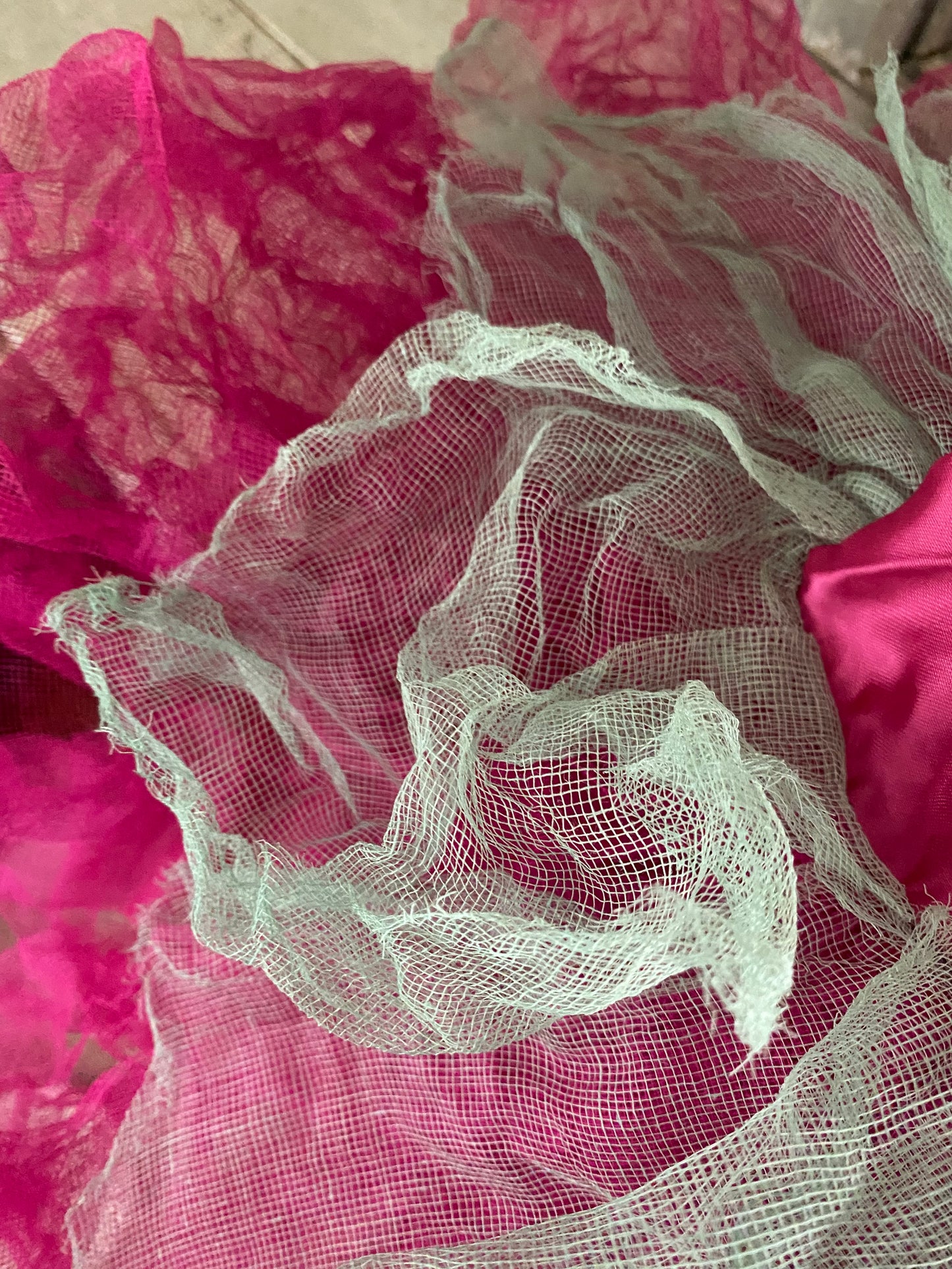 Vinatge Frothy Ruffled Pink Gauze Lace Ballet Tutu
