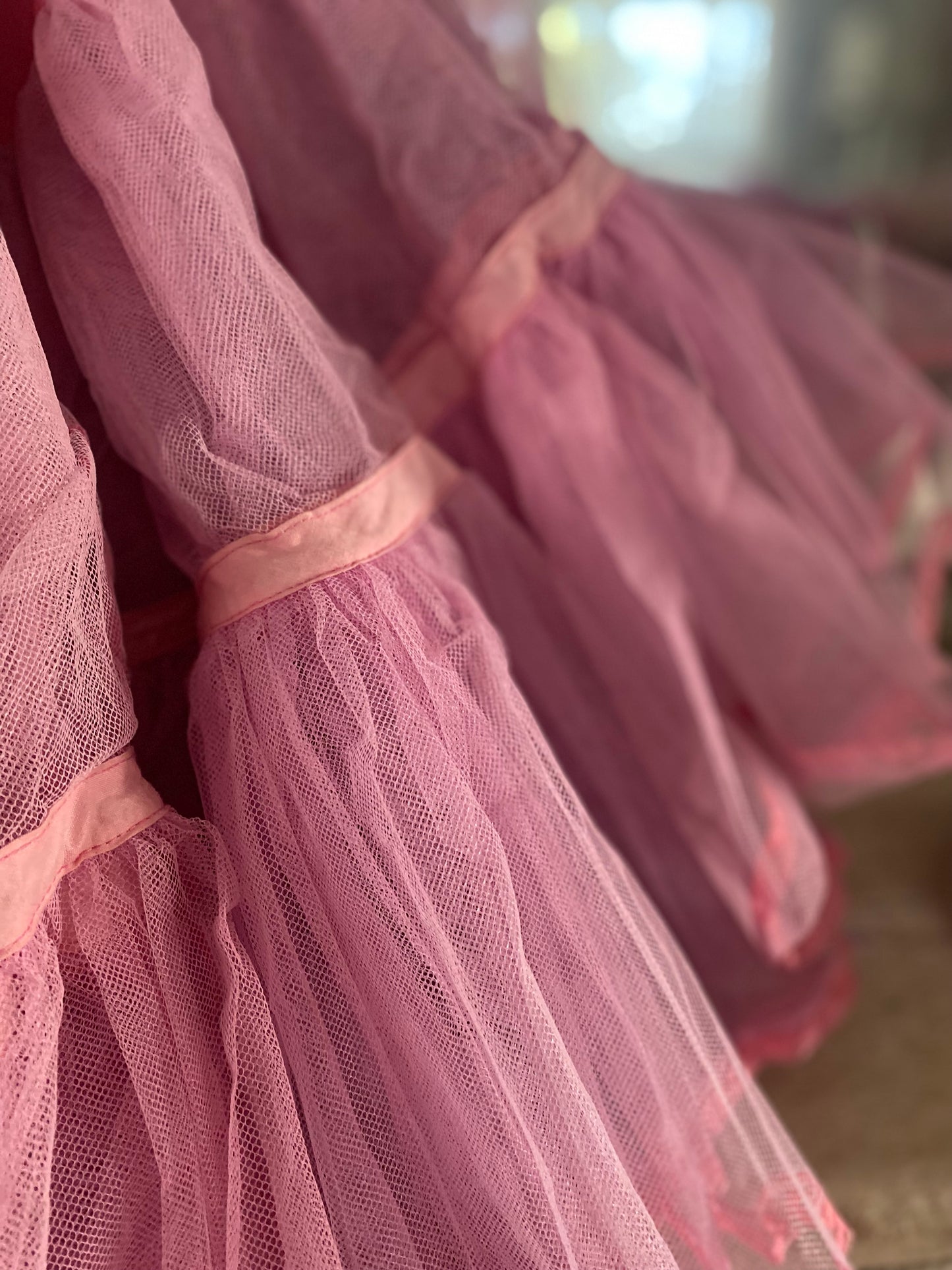 Vinatge Ruffled Pink Ballet Tutu Skirt
