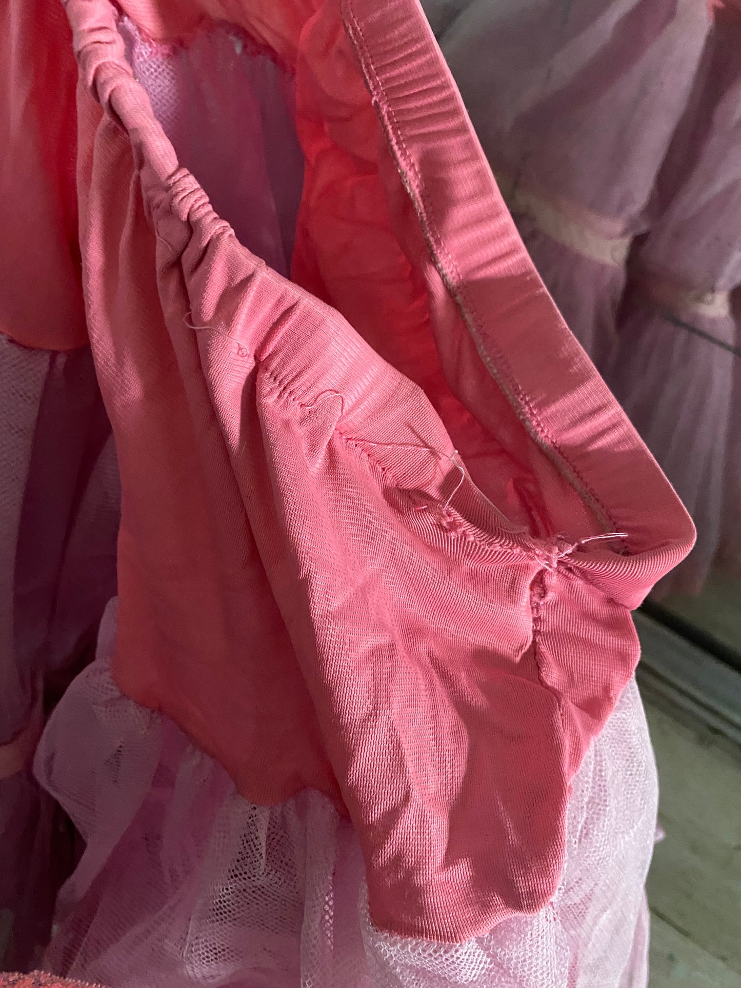 Vinatge Ruffled Pink Ballet Tutu Skirt
