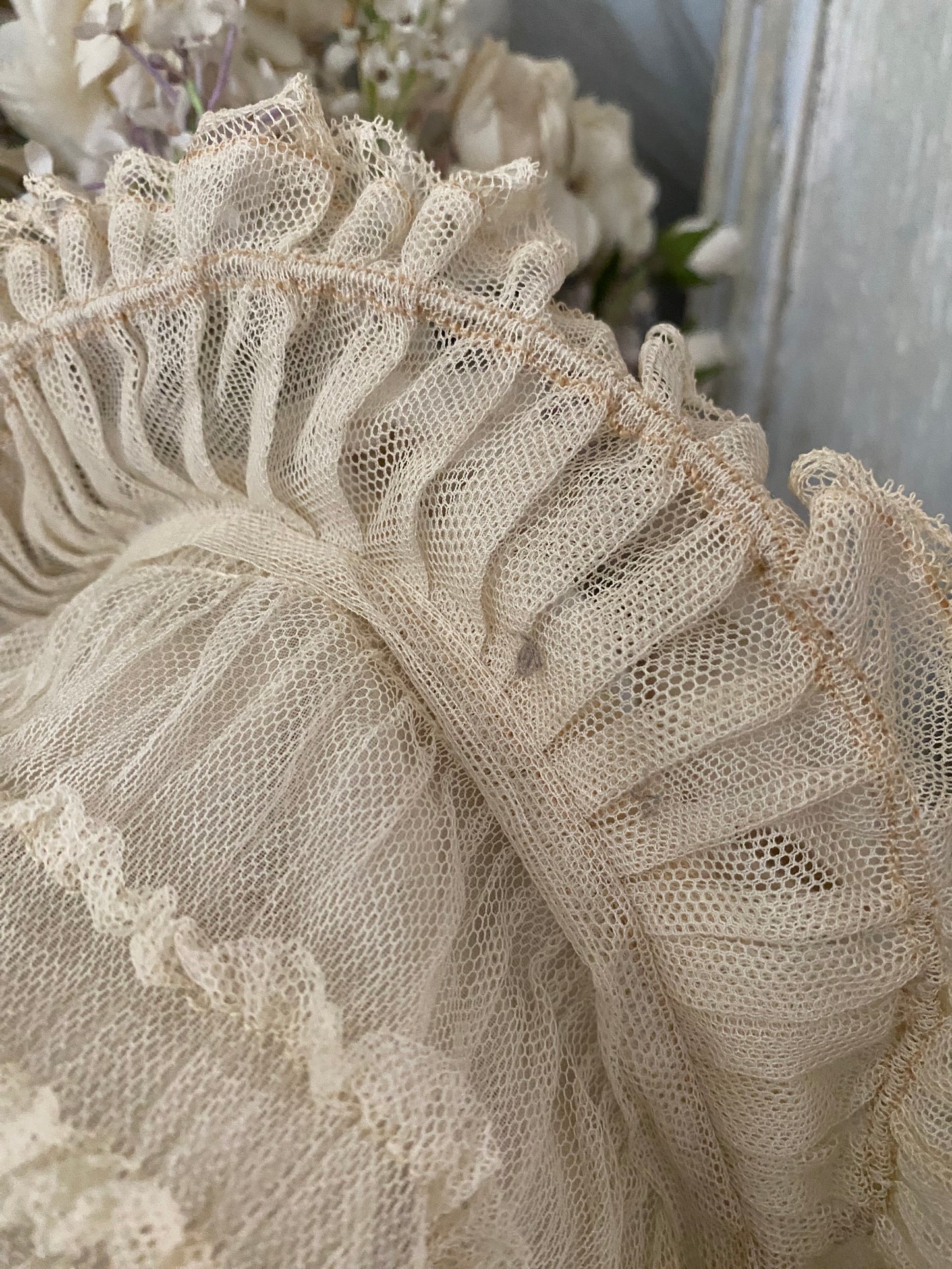 Antique Lace Baby Bonnet Hat