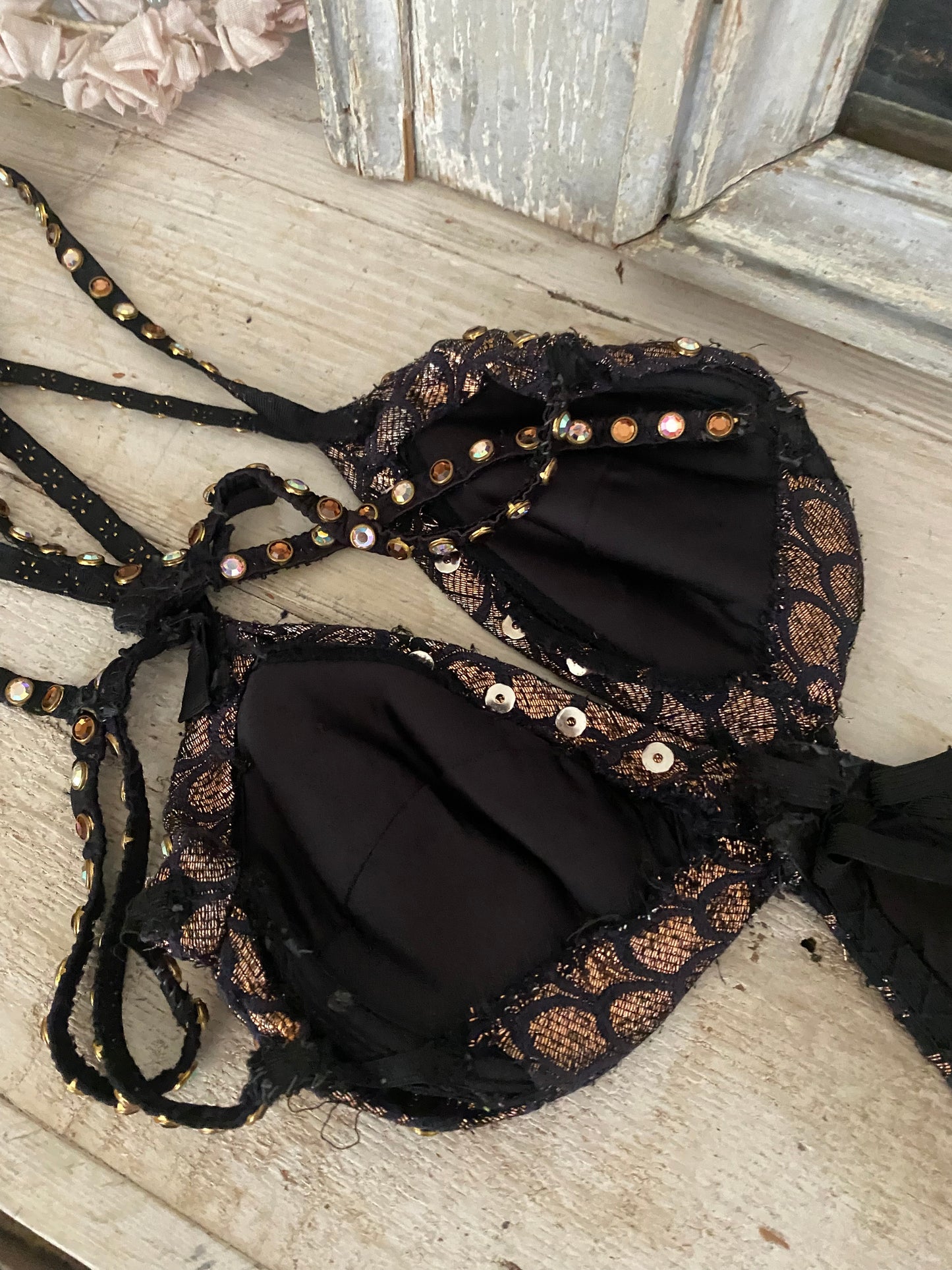 Vintage Hollywood Rhinestone Showgirl Costume