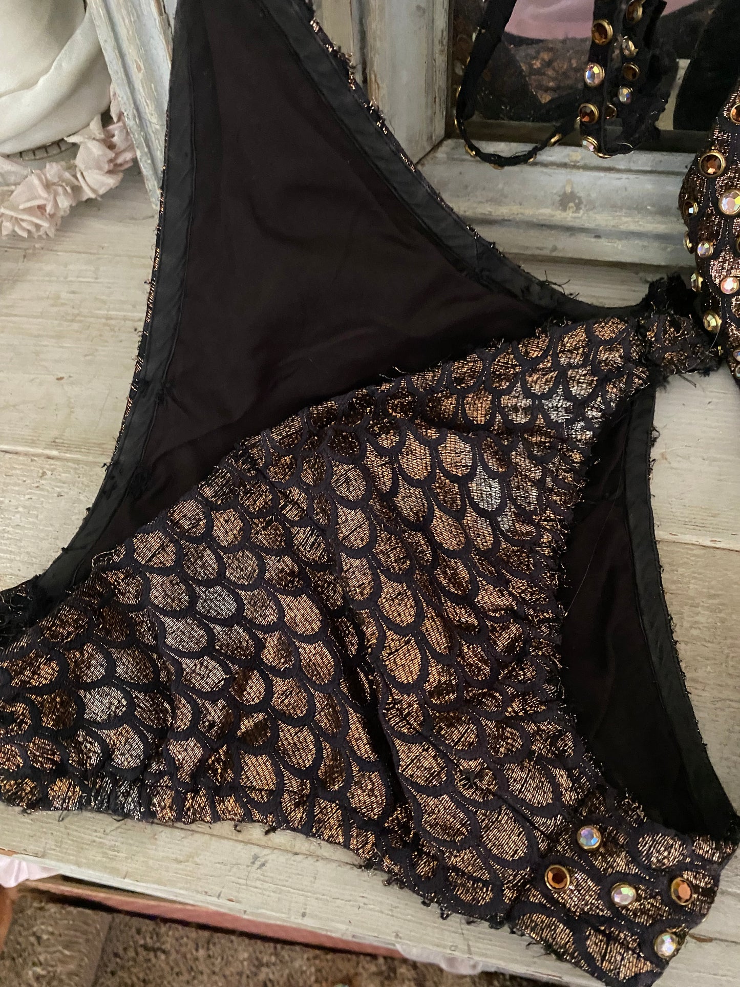 Vintage Hollywood Rhinestone Showgirl Costume
