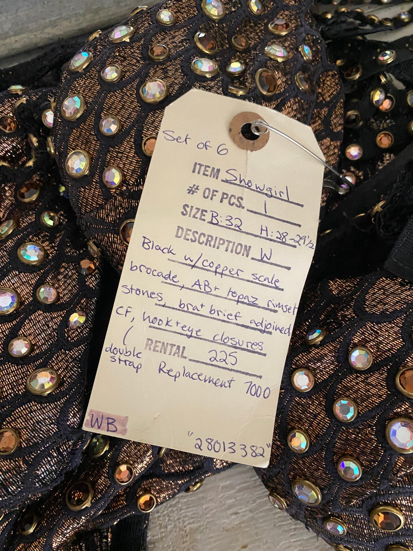 Vintage Hollywood Rhinestone Showgirl Costume
