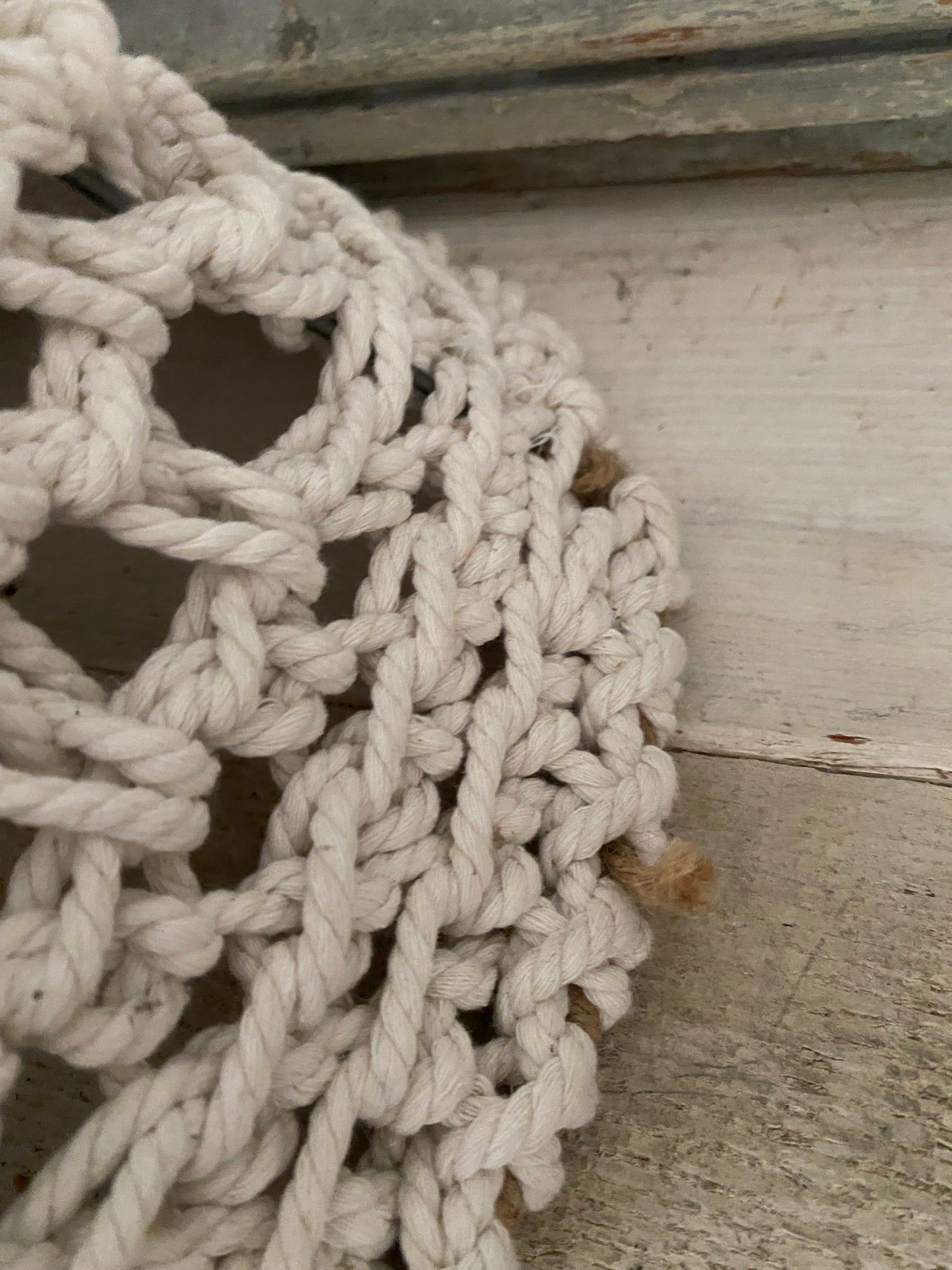 Vintage White Rope Lampshade