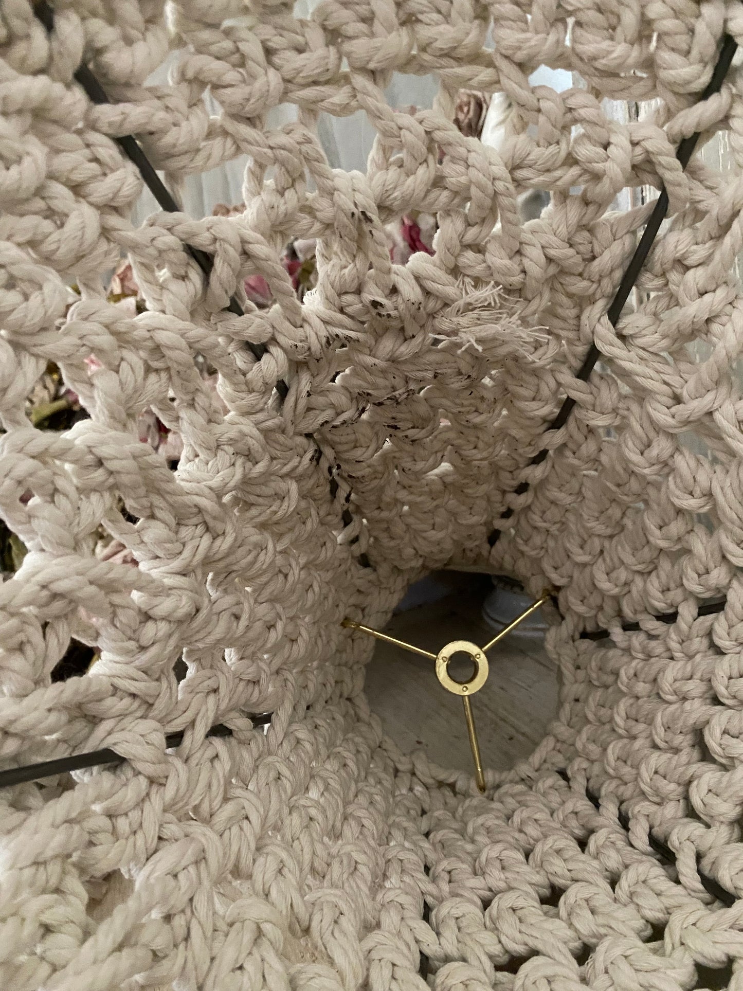 Vintage White Rope Lampshade