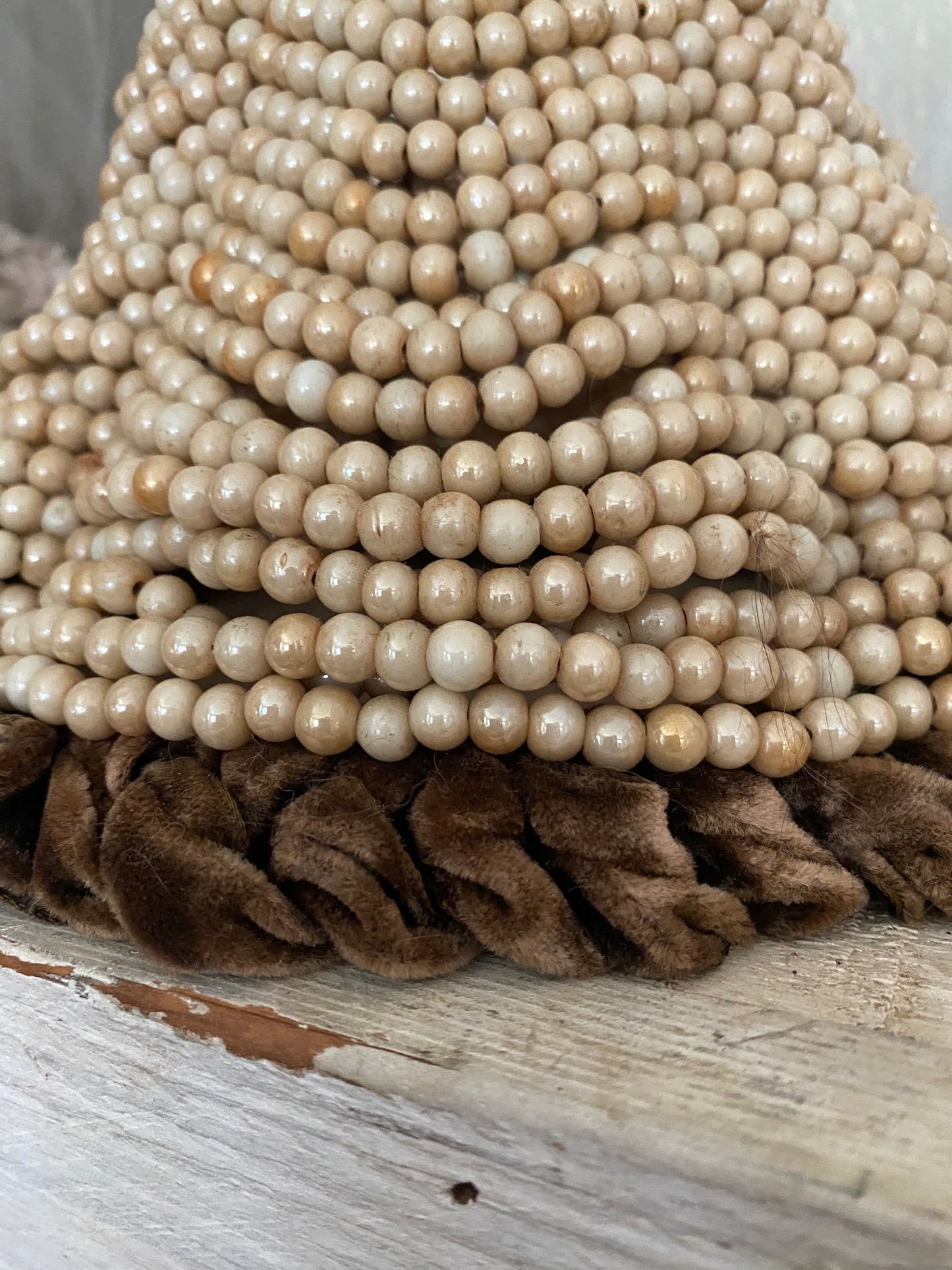 Vintage Beaded Pearlescent Pearl Lampshade